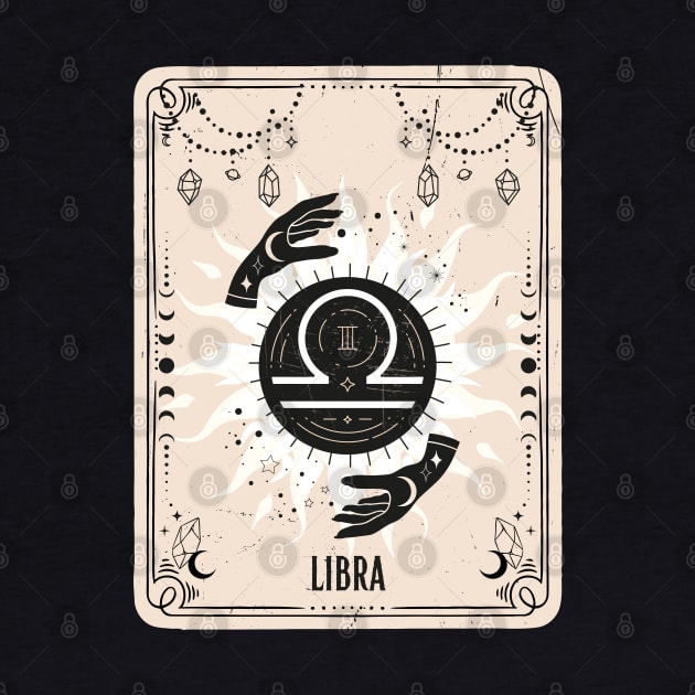 Libra zodiac symbol card by MonochromeEcho